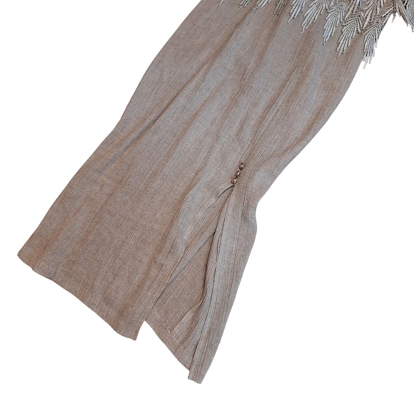 Stunning Vintage CARMIN ACQUARIUM USA MIDI length Dress Embroidery FLAPPER MED - Picture 7 of 8